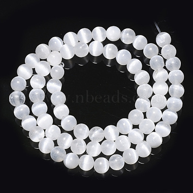 brins de perles de sélénite naturelles(G-S366-027B)-2