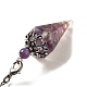 Natural Amethyst Dowsing Pendulum Big Pendants(G-H285-02P-03)-3