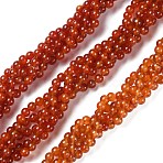 Natural Carnelian Beads Strands, Grade AB, Round, 8mm, Hole: 0.8mm, about 44~47pcs/strand, 14.80~14.96 inch(37.6~38cm)(G-G0003-C06)