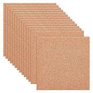 Self Adhesive Cork Sheets, for Kitchen Hot Mats, Cup Mats, Bulletin, Square, Sandy Brown, 150x150x2mm(DIY-WH0430-452A)