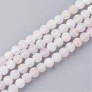 Natural Fire Crackle Agate Bead Strands, Frosted, Dyed, Round, Floral White, 10mm, Hole: 1.5mm, about 38pcs/strand, 15.1 inch(G-S216-10mm-09)