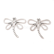 Dragonfly Tibetan Style Alloy Pendants, Cadmium Free & Lead Free, Antique Silver, 28.5x30x2mm, Hole: 2mm, about 515pcs/1000g(TIBEP-R344-16AS-LF)