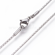 304 Stainless Steel Coreana Chain Necklaces, with Lobster Claw Clasps, Stainless Steel Color, 19.49 inch(49.5cm)(NJEW-L160-007P)