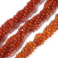 Natural Carnelian Beads Strands, Grade AB, Round, 8mm, Hole: 0.8mm, about 44~47pcs/strand, 14.80~14.96 inch(37.6~38cm)(G-G0003-C06)