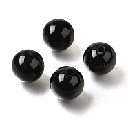 (Defective Closeout Sale: Damaged Hole Edge) Natural Black Onyx(Dyed & Heated) Beads, Round, 20mm, Hole: 4mm(G-XCP0001-22)