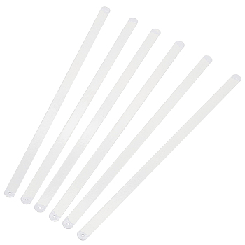 Iron Boning Corset String, Support Boning for Sewing Costumes Underwear Dresses, White, 300x12x1mm, Hole: 2mm