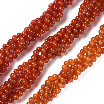 Natural Carnelian Beads Strands, Grade AB, Round, 8mm, Hole: 0.8mm, about 44~47pcs/strand, 14.80~14.96 inch(37.6~38cm)