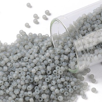 TOHO Round Seed Beads, Japanese Seed Beads, Frosted, (150F) Ceylon Frost Smoke, 11/0, 2.2mm, Hole: 0.8mm, about 1110pcs/10g
