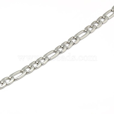 Fashionable 304 Stainless Steel Figaro Chain Necklaces for Men(STAS-A028-N017P)-2