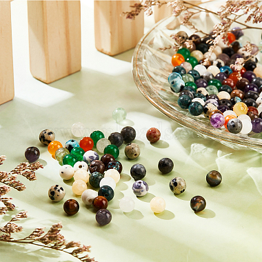 Набор бусин nbeads 750шт. 15 стилей из натуральных и синтетических драгоценных камней(G-NB0003-86)-5