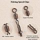 Superfindings 40Stk. 4 Stil Angel-Schnellwechselclip aus Messing(FIND-FH0004-43)-4