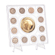Пластиковая витрина для монет с медалями 12 и слотами(ODIS-WH0026-25)-1
