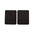 Paper Earring Display Cards, Rectangle, Black, 4.8x3.8x0.05cm, Hole: 2mm and 6mm, 100pcs/set(CDIS-WH0021-027B)