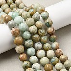 Natural Green Quartz Round Beads Strands, 10mm, Hole: 1.4mm, about 38pcs/strand, 15.67''(39.8cm)(G-Z127-A01-10mm)