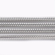 304 Stainless Steel Round Snake Chains, with Spool, Soldered, Stainless Steel Color, 1.5x1.5mm, about 32.8 Feet(10m)/roll(CHS-K007-06C)