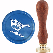 Brass Wax Seal Stamp with Handle, for DIY Scrapbooking, Bird Pattern, 89x30mm(AJEW-WH0184-1008)