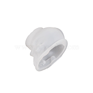 DIY Silicone Display Decoration Molds, Resin Casting Molds, Halloween Skull, White, 84x50x58mm(SIMO-PW0016-31B)