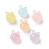 Imitation Jelly Style Acrylic Beads, Rabbit, Mixed Color, 20x15x12mm, Hole: 3mm, about 344pcs/500g(OACR-B002-05)