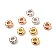 Brass Spacer Beads, Long-Lasting Plated, Flat Round/Disc, Heishi Beads, Mixed Color, 6.5x2.5mm, Hole: 2.5mm(KK-P203-05)