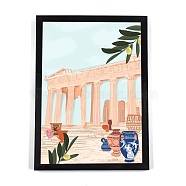 DIY 5D Greece City Canvas Diamond Painting Kits, with Resin Rhinestones, Sticky Pen, Tray Plate, Glue Clay, Frame and Drawing Pin, for Home Wall Decor Full Drill Diamond Art Gift, Acropolis Athens, 399x297x3mm(DIY-C018-04)