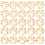 60Pcs Brass Spacer Beads, Wavy Disc, Real 18K Gold Plated, 8x1.5mm, Hole: 1.2mm(KK-CN0002-77)