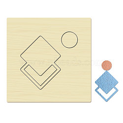 Wood Cutting Dies, with Steel, for DIY Scrapbooking/Photo Album, Decorative Embossing DIY Paper Card, Geometric Pattern, 10x10cm(DIY-WH0178-078)