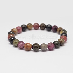 Natural Elastic Tourmaline Beads Bracelets, 52mm, 7mm(BJEW-D417-7mm-04)