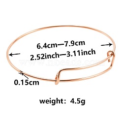 Adjustable Expandable 304 Stainless Steel Bangles for Women(UK8854-3)