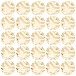 60Pcs Brass Spacer Beads, Wavy Disc, Real 18K Gold Plated, 8x1.5mm, Hole: 1.2mm(KK-CN0002-77)