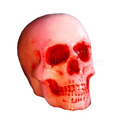DIY Candle Making Silicone Molds, Halloween Theme, Skull, Ghost White, 3.35x3.75x5.85cm, Inner Diameter: 4x2.2cm(DIY-E055-47)
