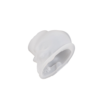 DIY Silicone Display Decoration Molds, Resin Casting Molds, Halloween Skull, White, 84x50x58mm