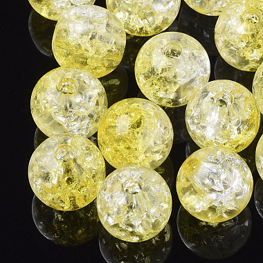10mm Yellow Round Acrylic Beads