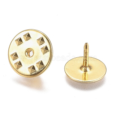 Brass Badge Lapel Pin Back Butterfly Clutches(KK-Z003-01G)-3