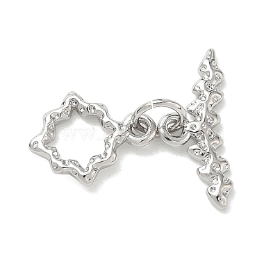 Hanmmered Brass Toggle Clasps(KK-CBA42CA-01B-P)-1