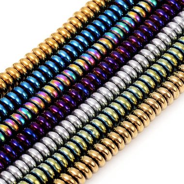 210Pcs 6 Colors Vacuum Plating Non-magnetic Synthetic Hematite Beads(G-CJ0001-45)-5