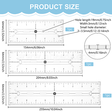 3Pcs 3 Style Acrylic Quilting Template(DIY-WH0568-39)-2