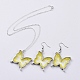 Glass Dangle Earring & Pendant Necklace Jewelry Sets(SJEW-JS01076-05)-1