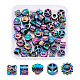 50Pcs 5 Style Rainbow Color Alloy European Beads(FIND-FW0001-32-NR)-1