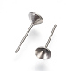 Non-Tarnish 304 Stainless Steel Post Stud Earring Settings(STAS-E446-01D-P)-1