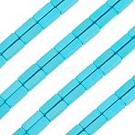 120Pcs Synthetic Turquoise Beads Strands, Dyed, Cuboid, Turquoise, 13x4x4mm, Hole: 1.2mm(G-AR0006-17B)