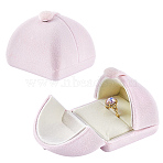 Velvet Finger Ring Package Boxes, Rectangle, Lavender Blush, 7x6.5x6cm(CON-WH0085-196)
