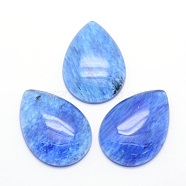 Blue Watermelon Stone Glass Cabochons, Drop, 34~35x24~25x6.5~7mm(G-P393-G03)
