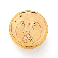 DIY Wood Wax Seal Stamp, Scrapbook Brass Stamps, Cat Pattern, 25mm(AJEW-WH0130-067)