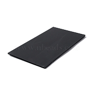 Plastic Corrugated Sheets Pads, for DIY Crafts Model Building, Rectangle, Black, 300x153x4mm(AJEW-WH0317-43)