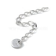 Non-Tarnish 304 Stainless Steel Chain Extender, Stainless Steel Color, 55x2.5mm(STAS-I304-25P)