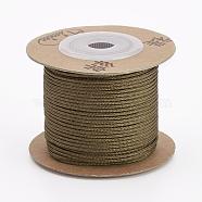 Nylon Cords, String Threads Cords, Round, Coffee, 1.5mm, about 27.34 yards(25m)/roll(OCOR-L035-G34)