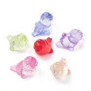Transparent Plastic Pendants,  Sea Dog Shape Charm, Mixed Color, 33x30.5x40mm, Hole: 3mm(KY-D017-03)