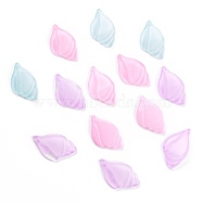 Opaque Glass Pendants, Conch Shape, Mixed Color, 26x15.5x2.5mm, Hole: 1.2mm(GLAA-H102-A)