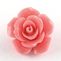 Dyed Flower Synthetical Coral Beads, Light Coral, 15x8.5mm, Hole: 1mm(CORA-R011-30E)