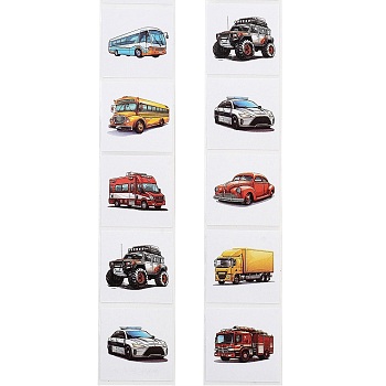 Picture Paper Stickers, Car Decorative Stickers, Car, 25x25mm, 500pcs/roll